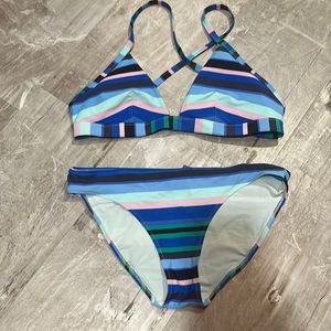 Aerie stripe swim suit